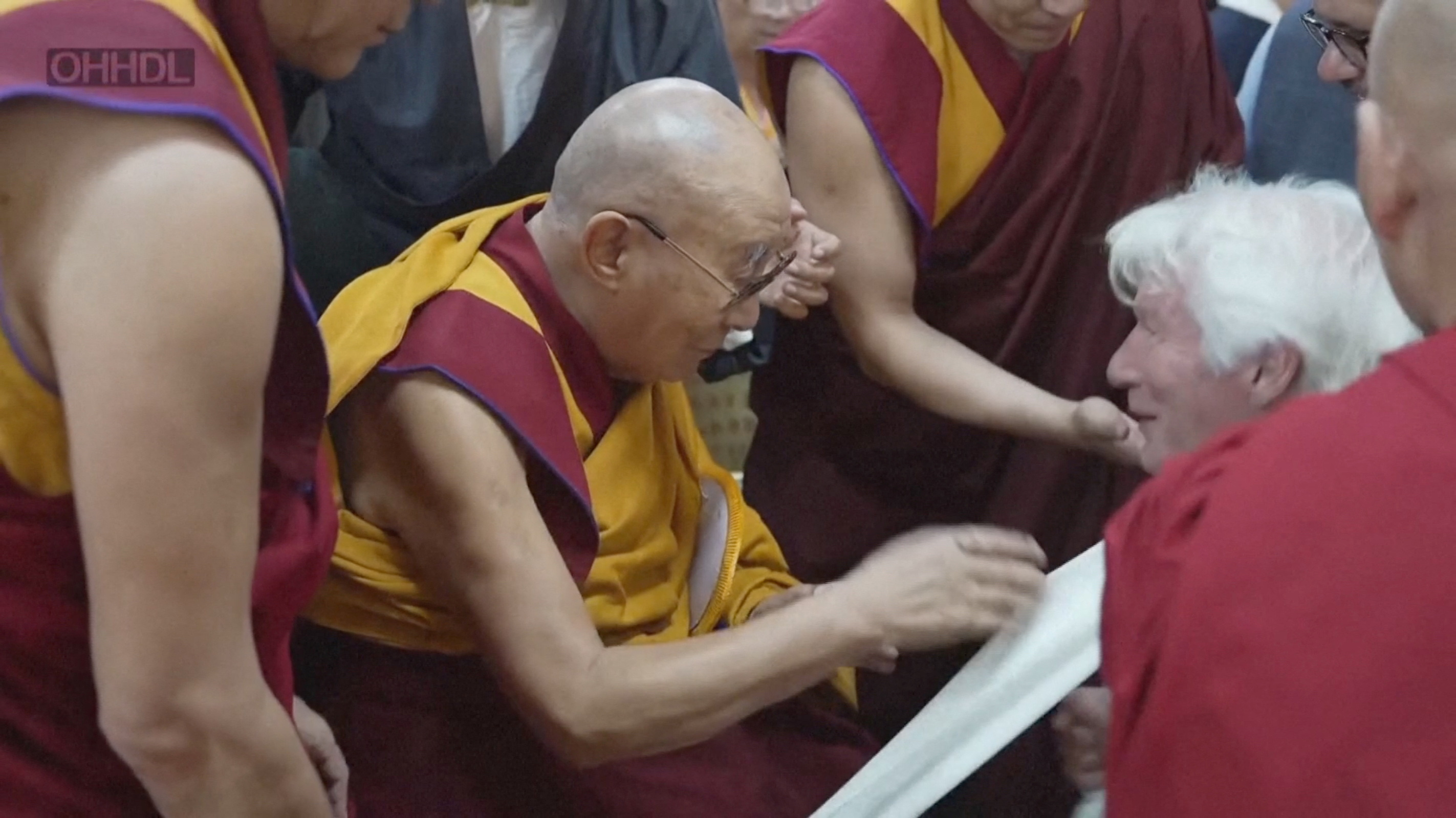 Dalai Lama blesses actor Richard Gere in Dharamsala