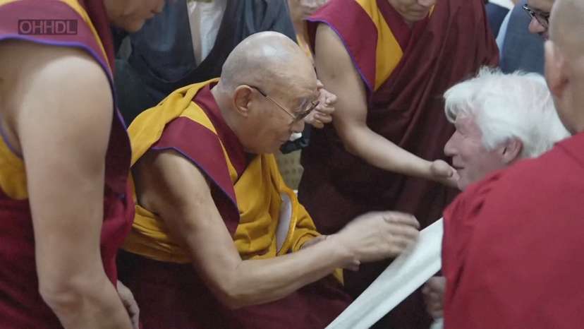 Dalai Lama blesses actor Richard Gere in Dharamsala
