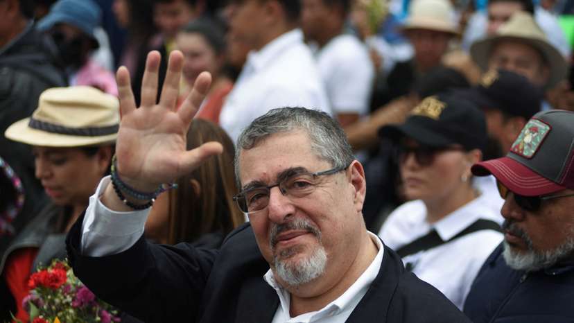 March in support in democracy, in Guatemala City