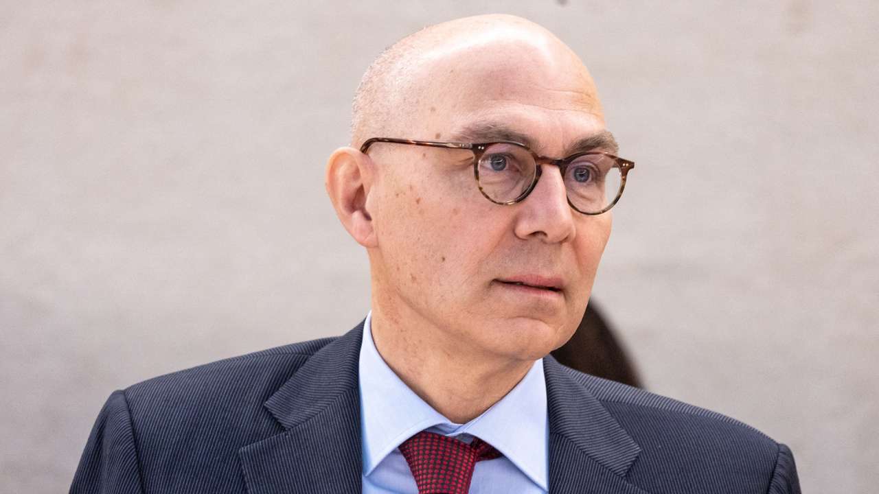 Turk UN High Commissioner for Human Rights addresses the Human Rights Council in Geneva