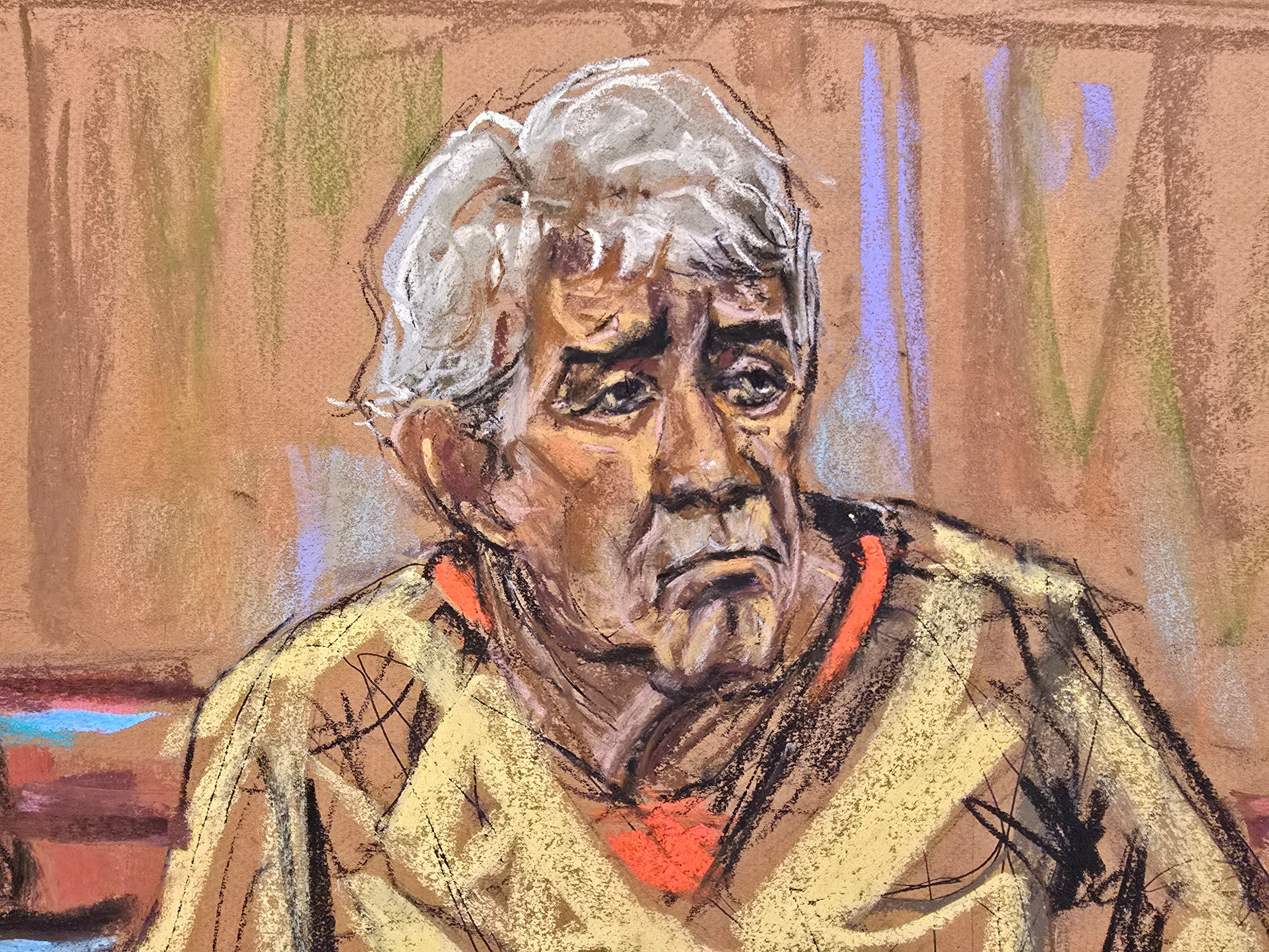 Rafael Caro Quintero appears during a a hearing in Brooklyn federal court in New York