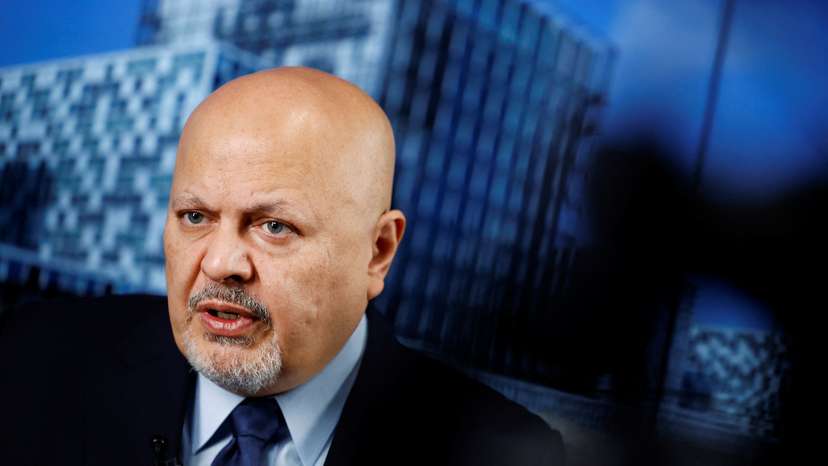 International Criminal Court (ICC) Prosecutor Karim Khan attends an interview with Reuters in The Hague