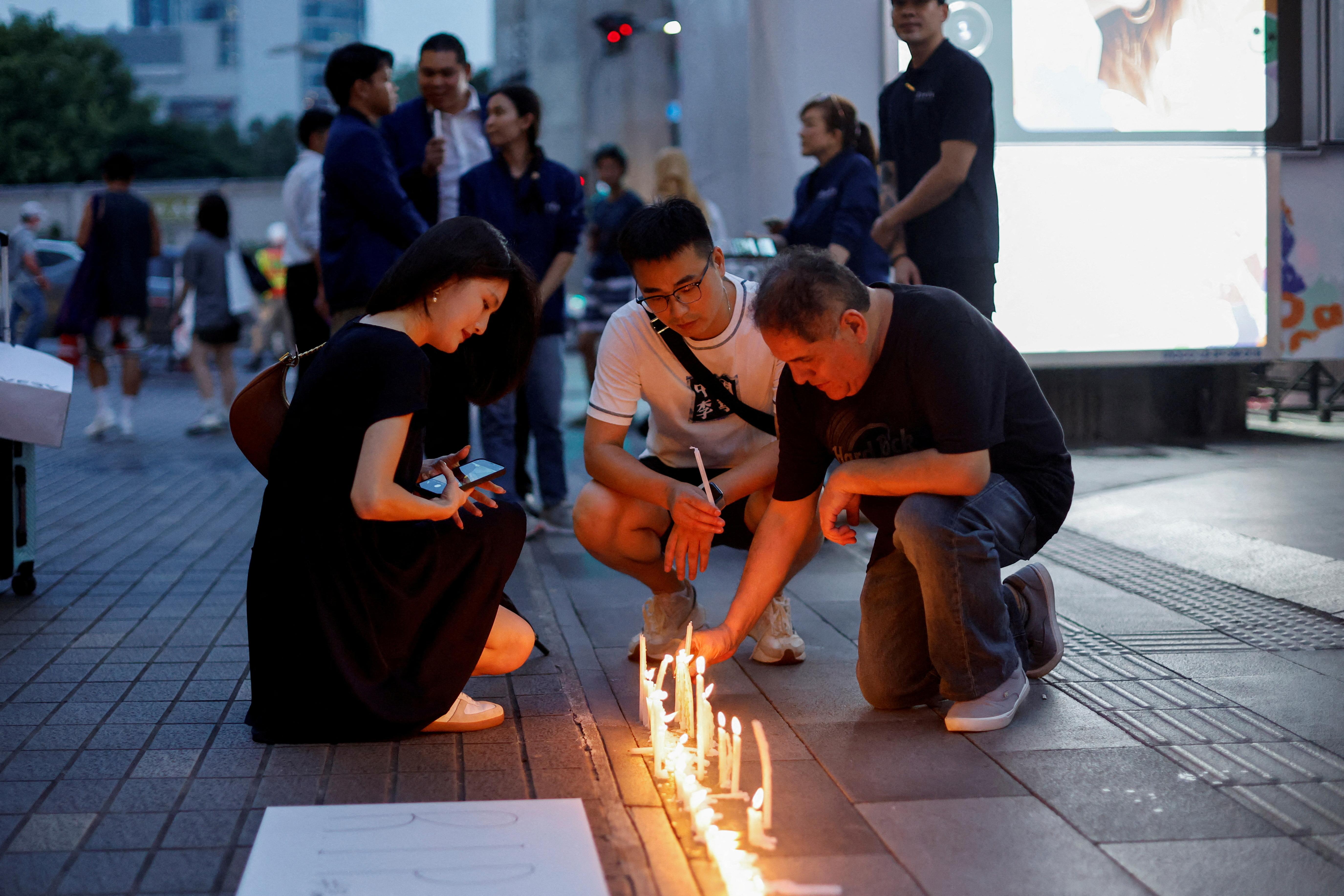FILE PHOTO: Aftermath of shooting at the luxury Siam Paragon shopping mall, in Bangkok