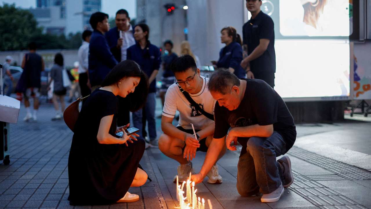 FILE PHOTO: Aftermath of shooting at the luxury Siam Paragon shopping mall, in Bangkok
