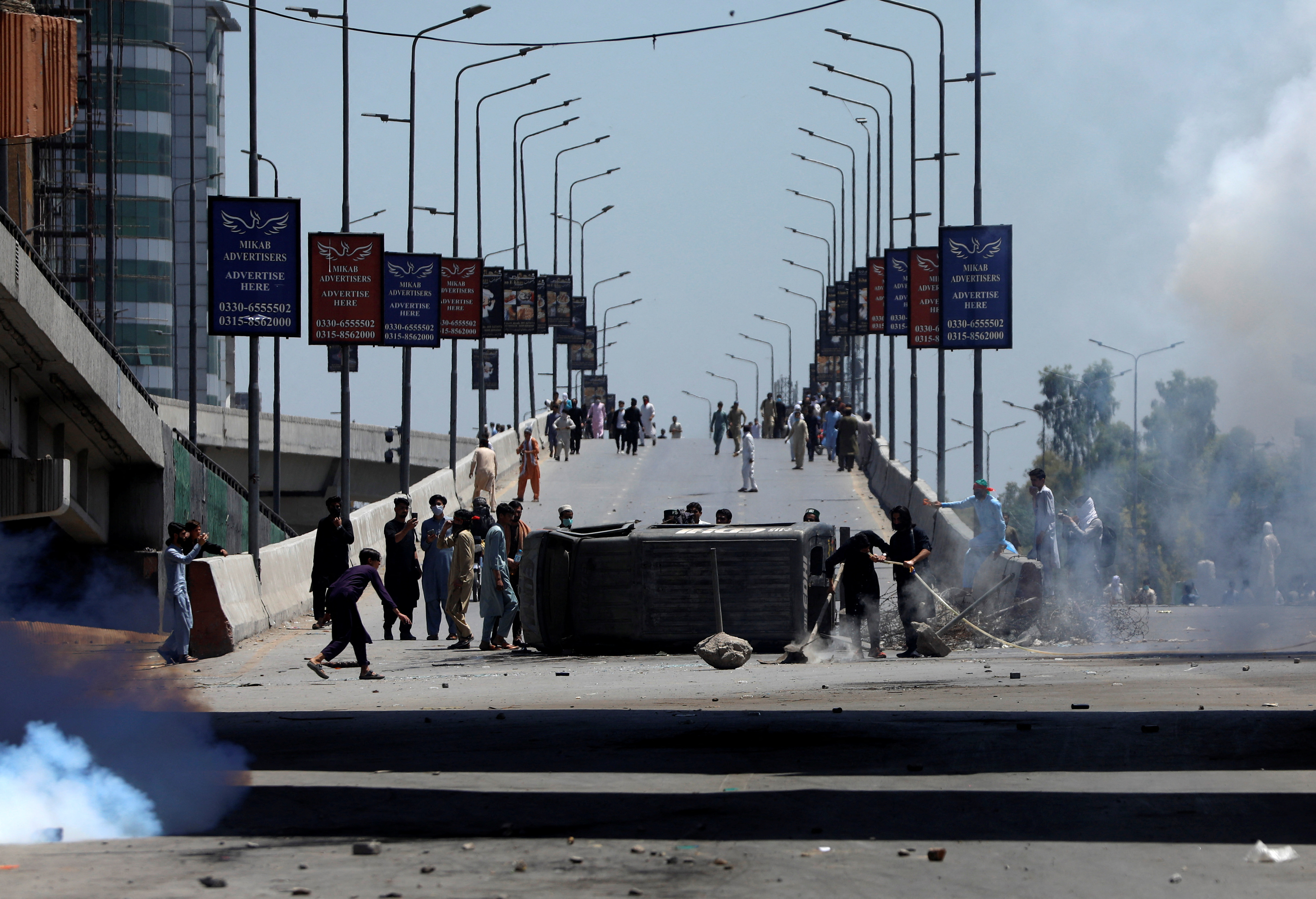 Protests against Pakistan's former PM Khan's arrest, in Peshawar
