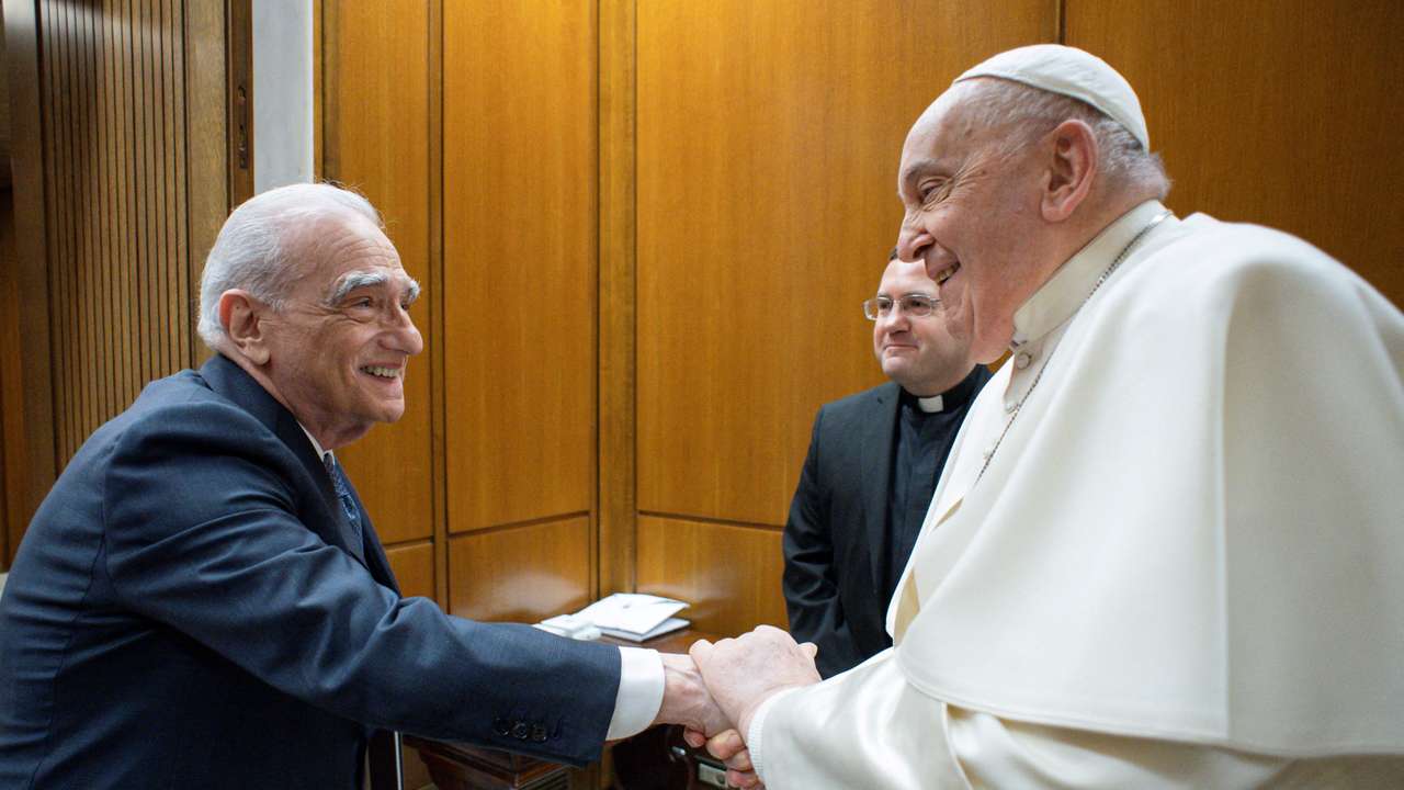 FILE PHOTO: Pope Francis meets with director Martin Scorsese at the Vatican