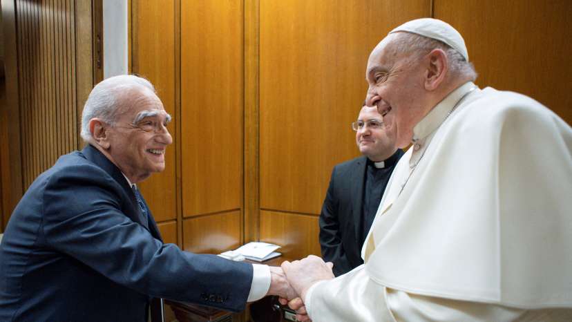 FILE PHOTO: Pope Francis meets with director Martin Scorsese at the Vatican