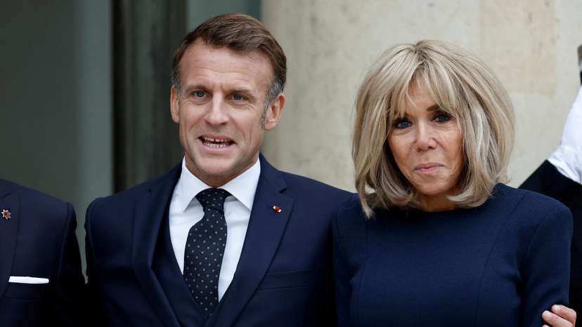 FILE PHOTO: French President Macron meets Hussein bin Abdullah, Crown Prince of Jordan, in Paris