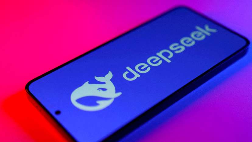 FILE PHOTO: Illustration shows Deepseek logo