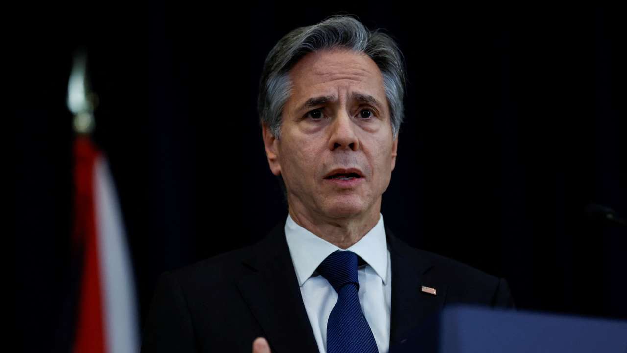 U.S. Secretary of State Blinken holds press conference with British Foreign Secretary Cameron at the State Department in Washington