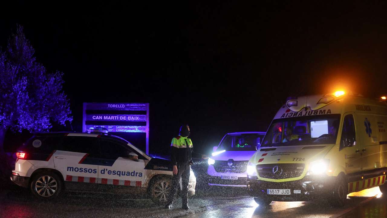 Commuter train derails near Barcelona