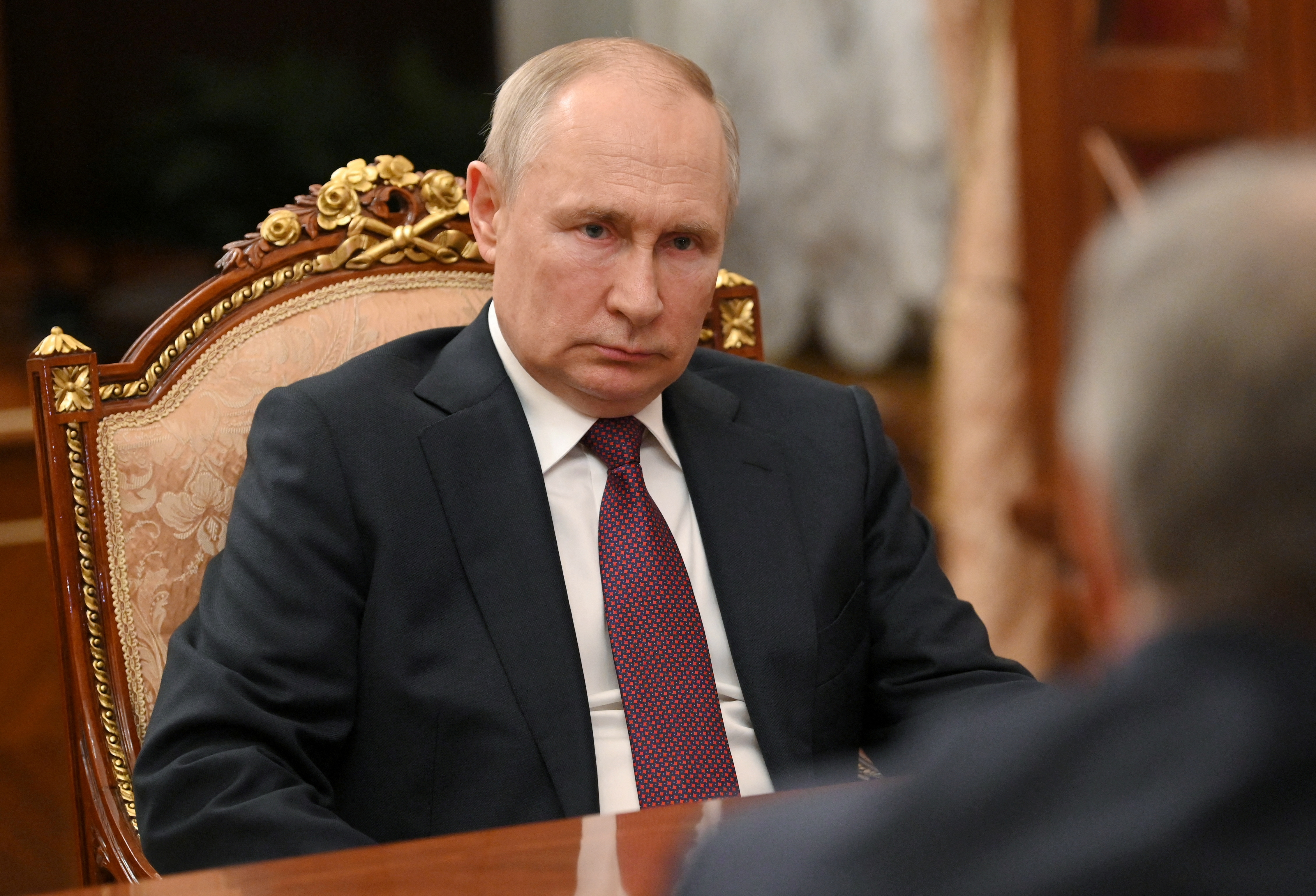 Russian President Vladimir Putin meets with State Duma Chairman Vyacheslav Volodin in Moscow