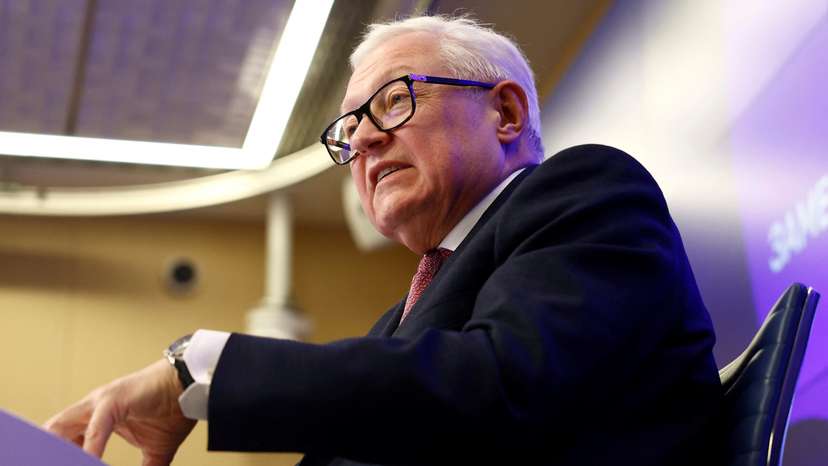 Russia's Deputy Foreign Minister Sergei Ryabkov holds a press conference in Moscow
