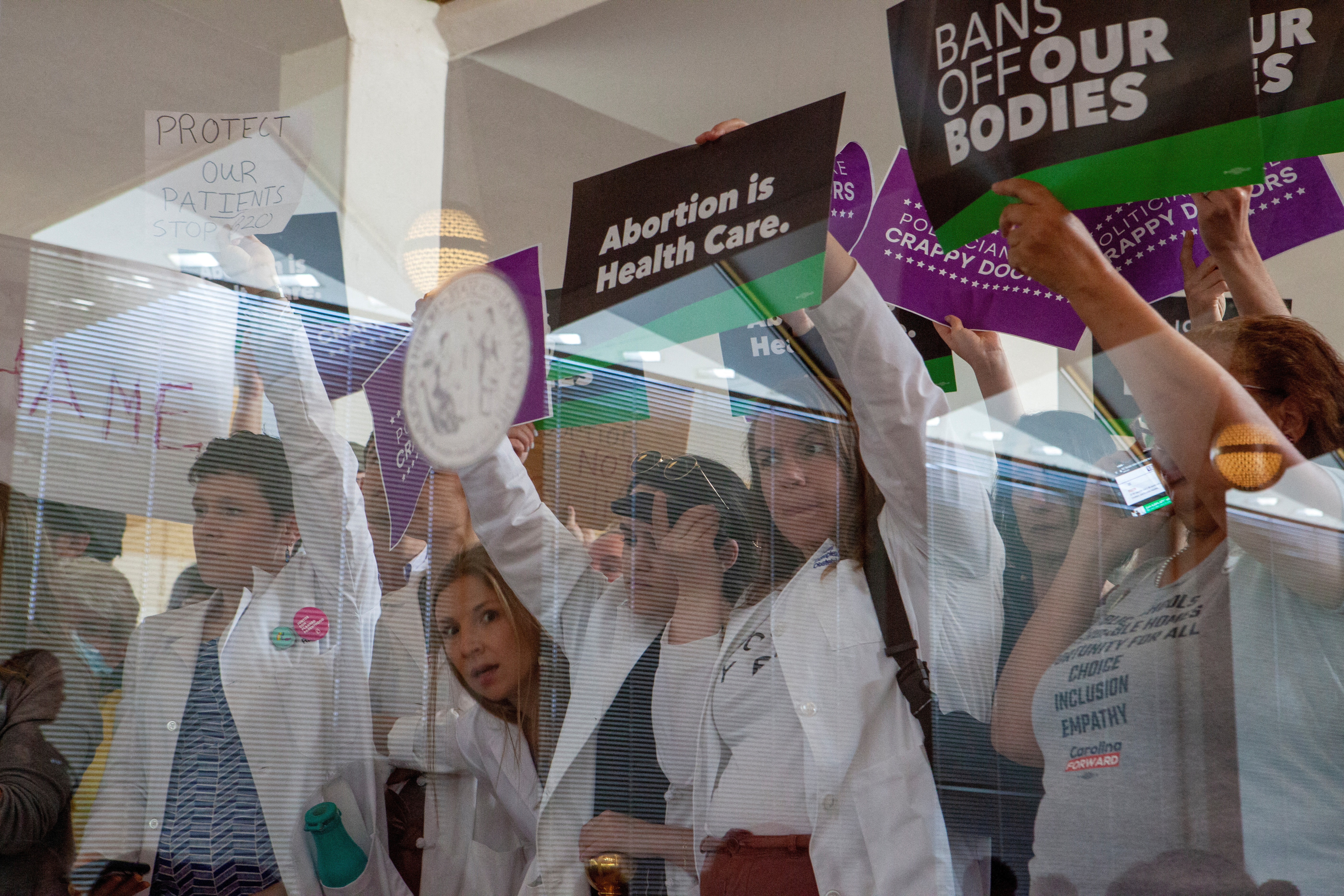 FILE PHOTO: North Carolina Republican lawmakers hold a vote to override Democratic governor's veto of abortion bill
