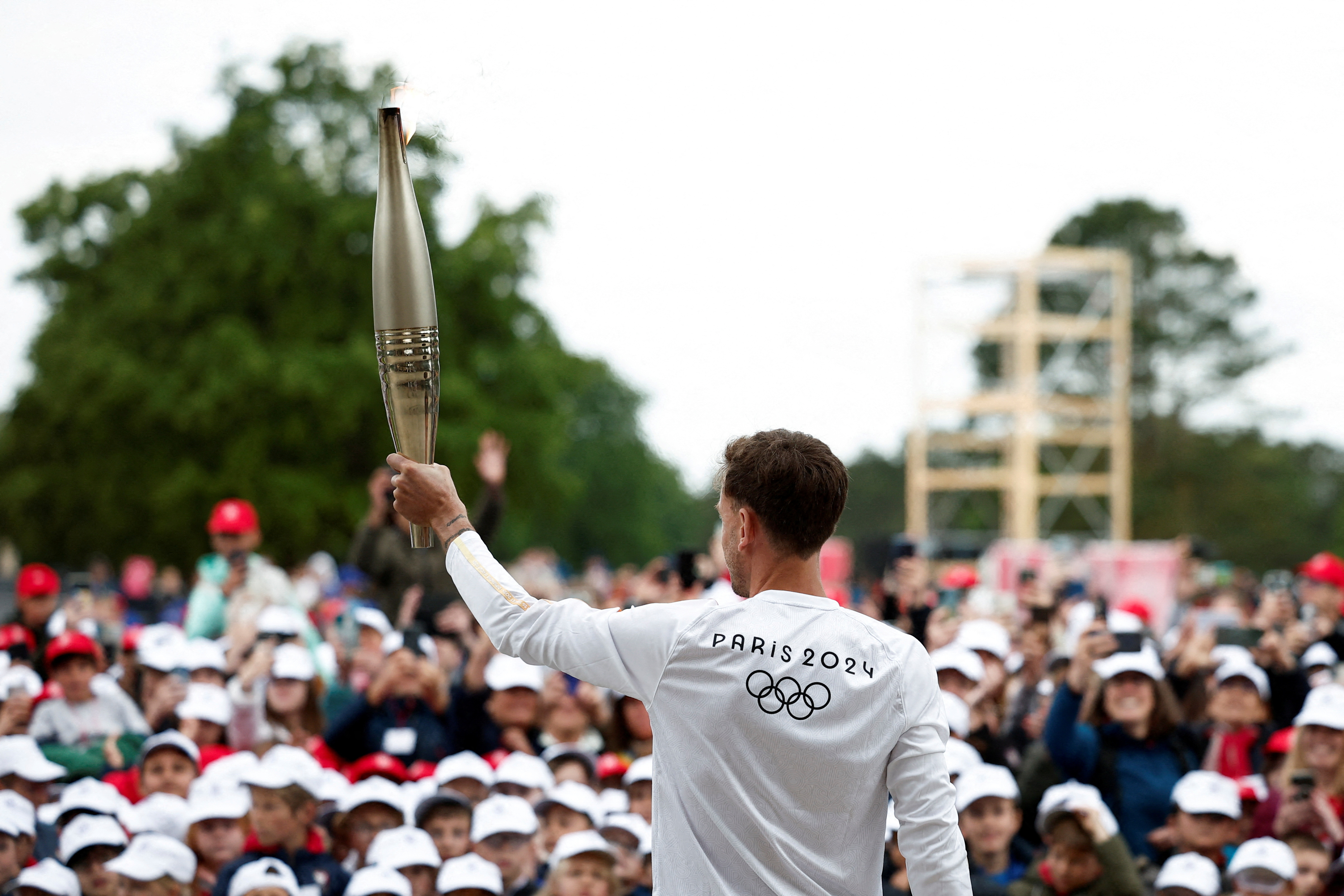 FILE PHOTO: Stage twenty of the Paris 2024 Olympic torch relay in Colleville-sur-Mer