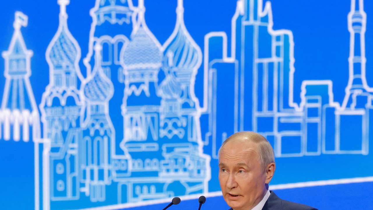 Russian President Putin attends the Congress of the Russian Union of Industrialists and Entrepreneurs in Moscow