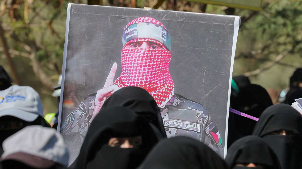 University students and professors rally in support of Palestinians in Gaza and Houthi strikes on ships