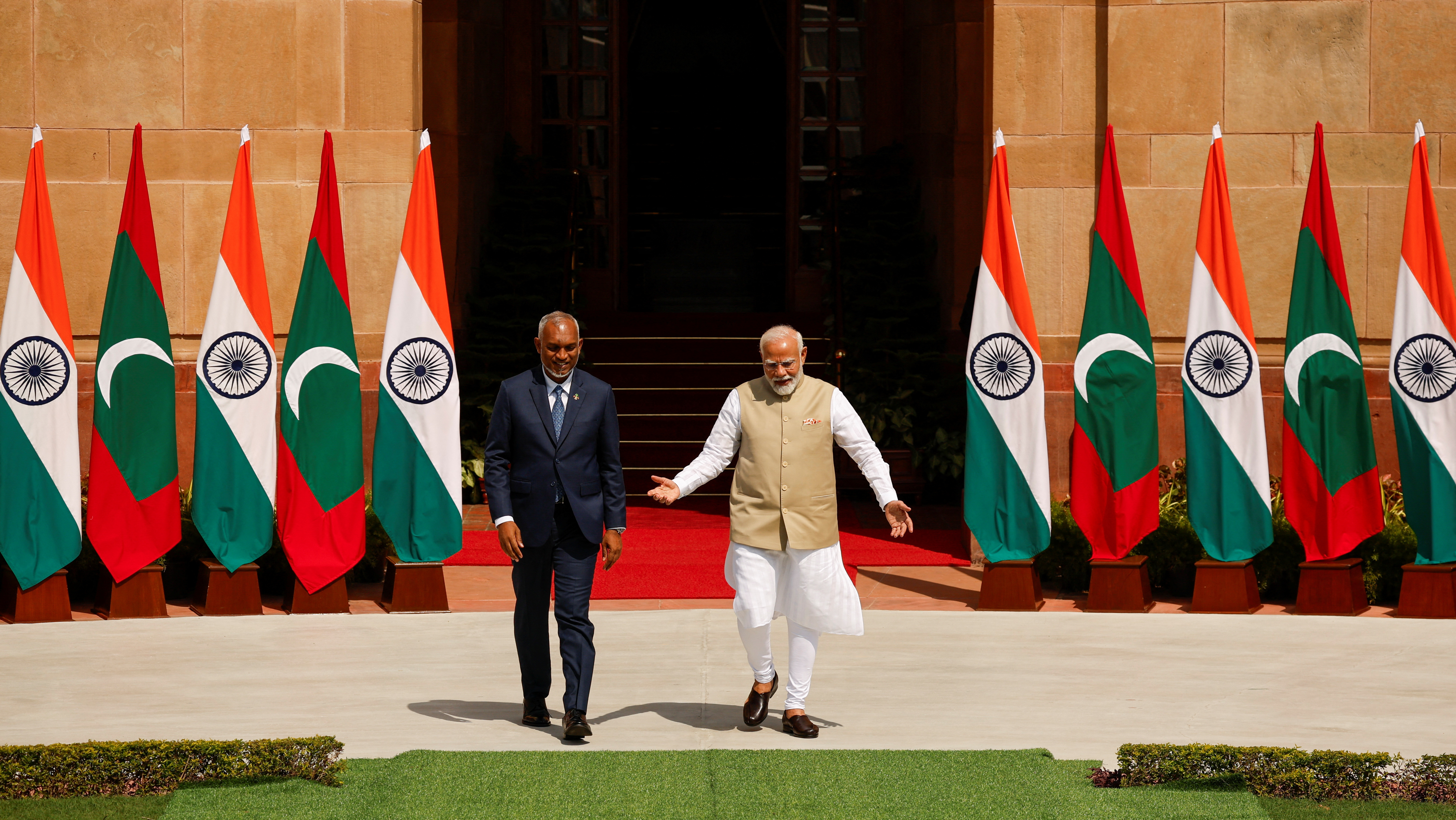 Maldives President Muizzu visits New Delhi, India