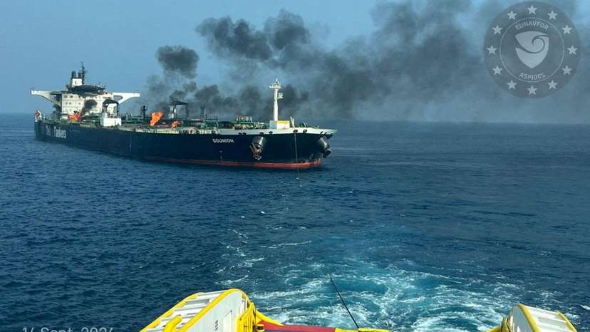 FILE PHOTO: Operation to tow stricken MV Sounion tanker and avert spill starts in Red Sea