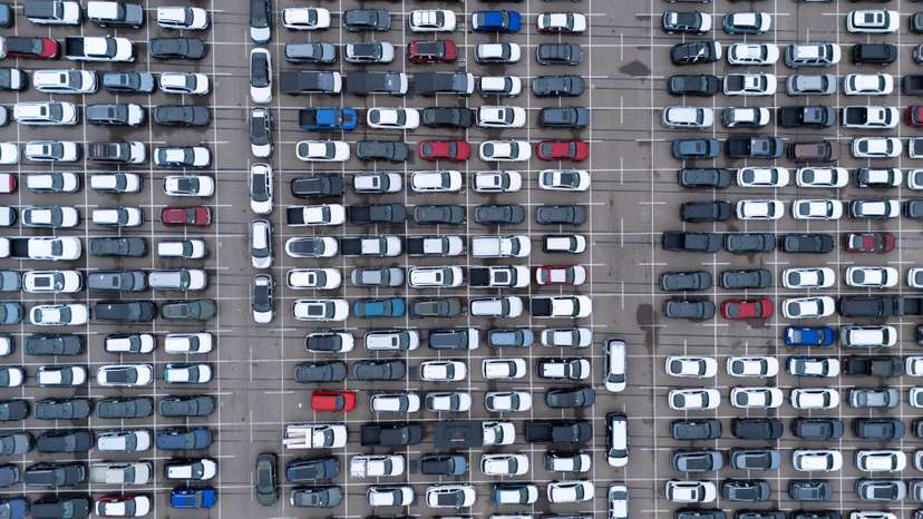 Automobiles at the shipping terminal in San Diego