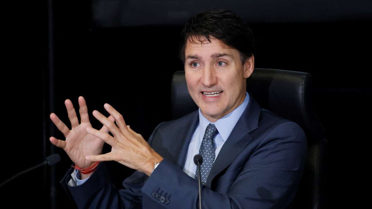Canada's Prime Minister Justin Trudeau takes part in public hearings for an independent commission probing alleged foreign interference in Canadian elections in Ottawa