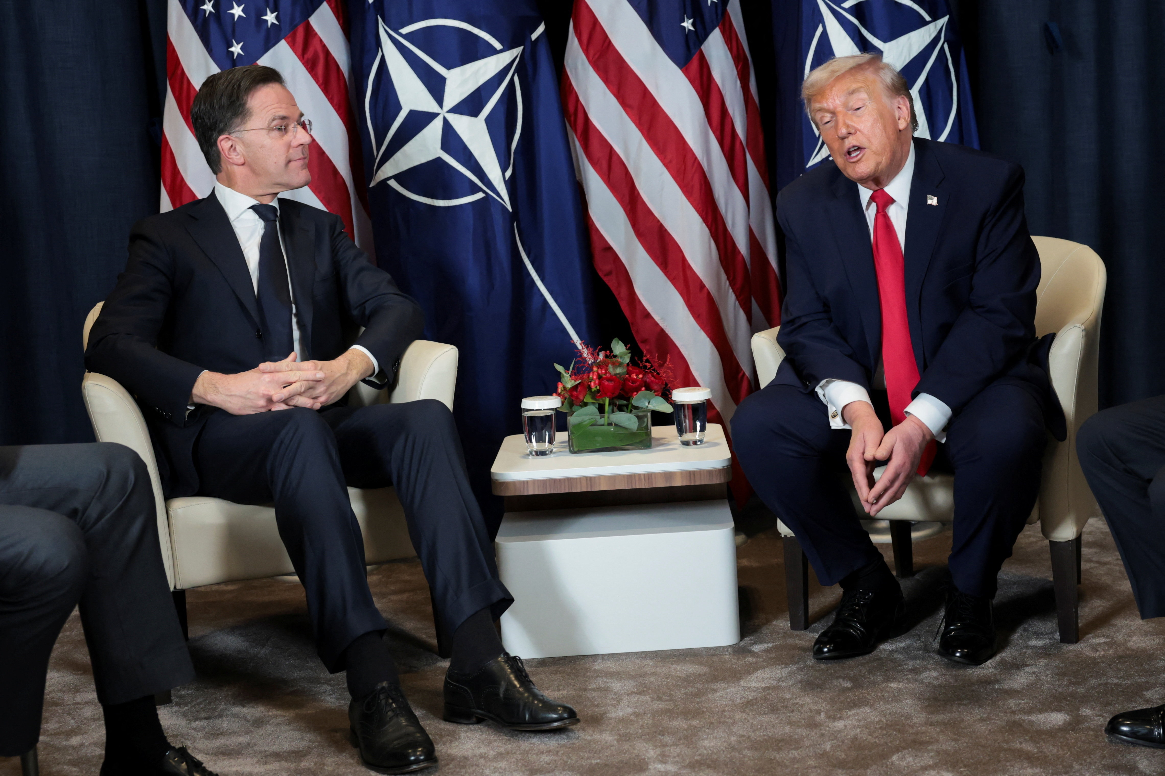 U.S. President Trump holds a bilateral meeting with NATO Secretary General Mark Rutte, at the World Economic Forum in Davos