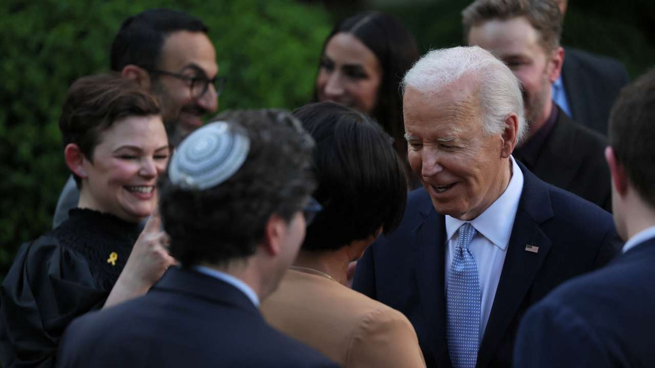 U.S. President Biden hosts a celebration for Jewish American Heritage Month at the White House, in Washington, U.S.