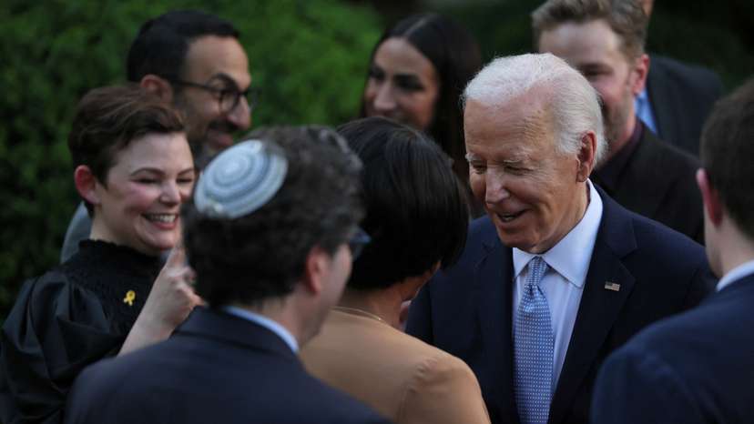 U.S. President Biden hosts a celebration for Jewish American Heritage Month at the White House, in Washington, U.S.