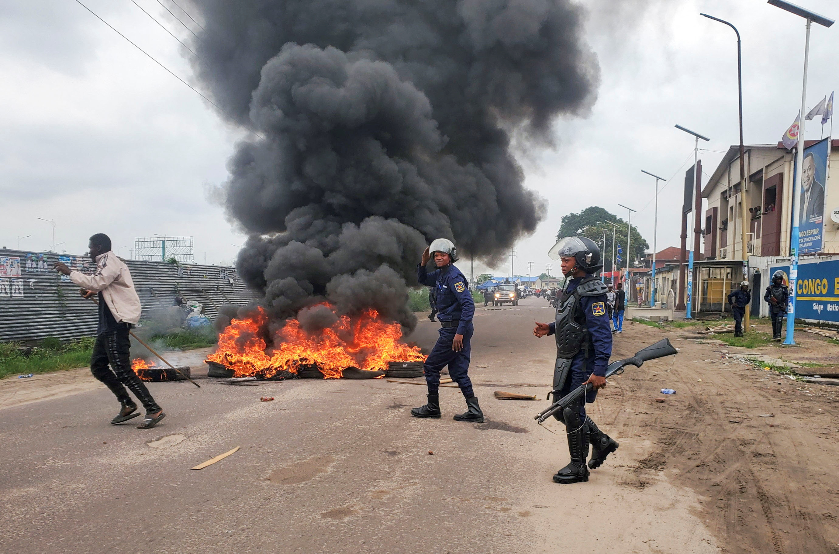 Congo deploys riot police ahead of banned anti-election protest