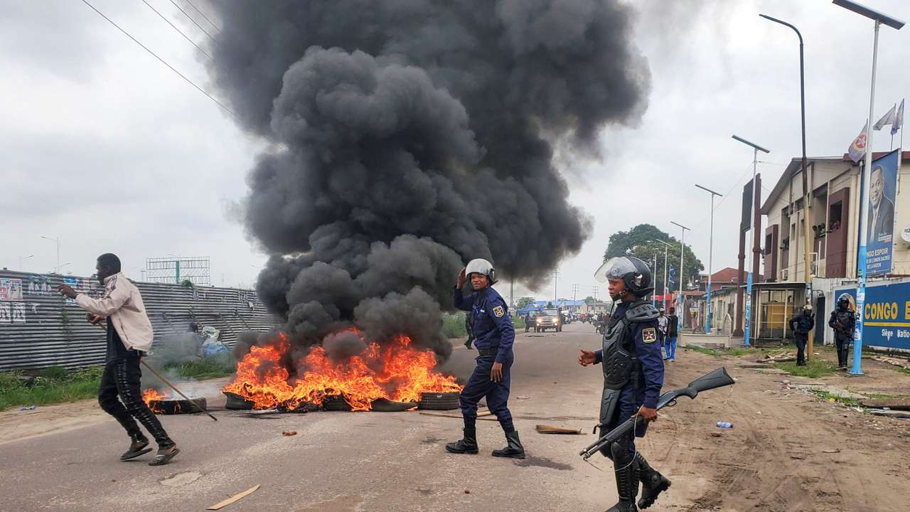 Congo deploys riot police ahead of banned anti-election protest