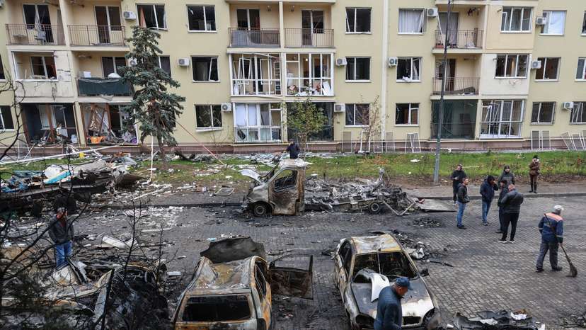 Aftermath of a Russian drone attack in Odesa