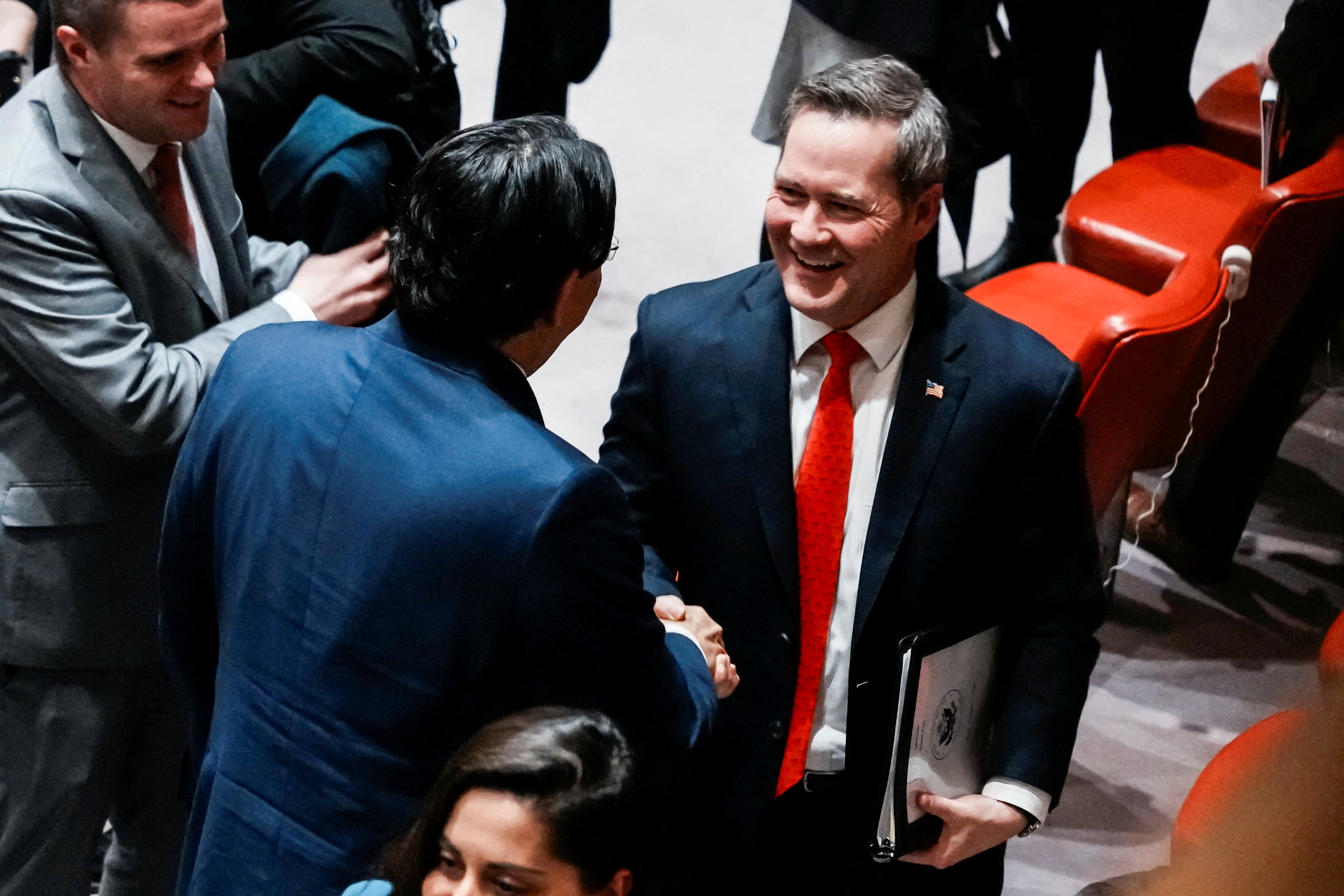 United Nations Security Council meets on U.S. proposal for a U.N. mandate to establish an international stabilization force in Gaza in New York