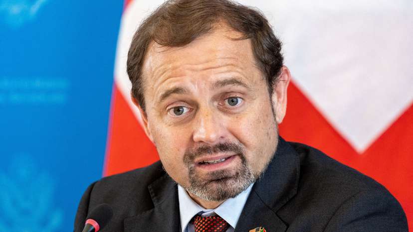 FILE PHOTO: U.S. Envoy for Sudan, Tom Perriello attends a press briefing on sidelines of Sudan peace talks at the U.S. Mission in Geneva