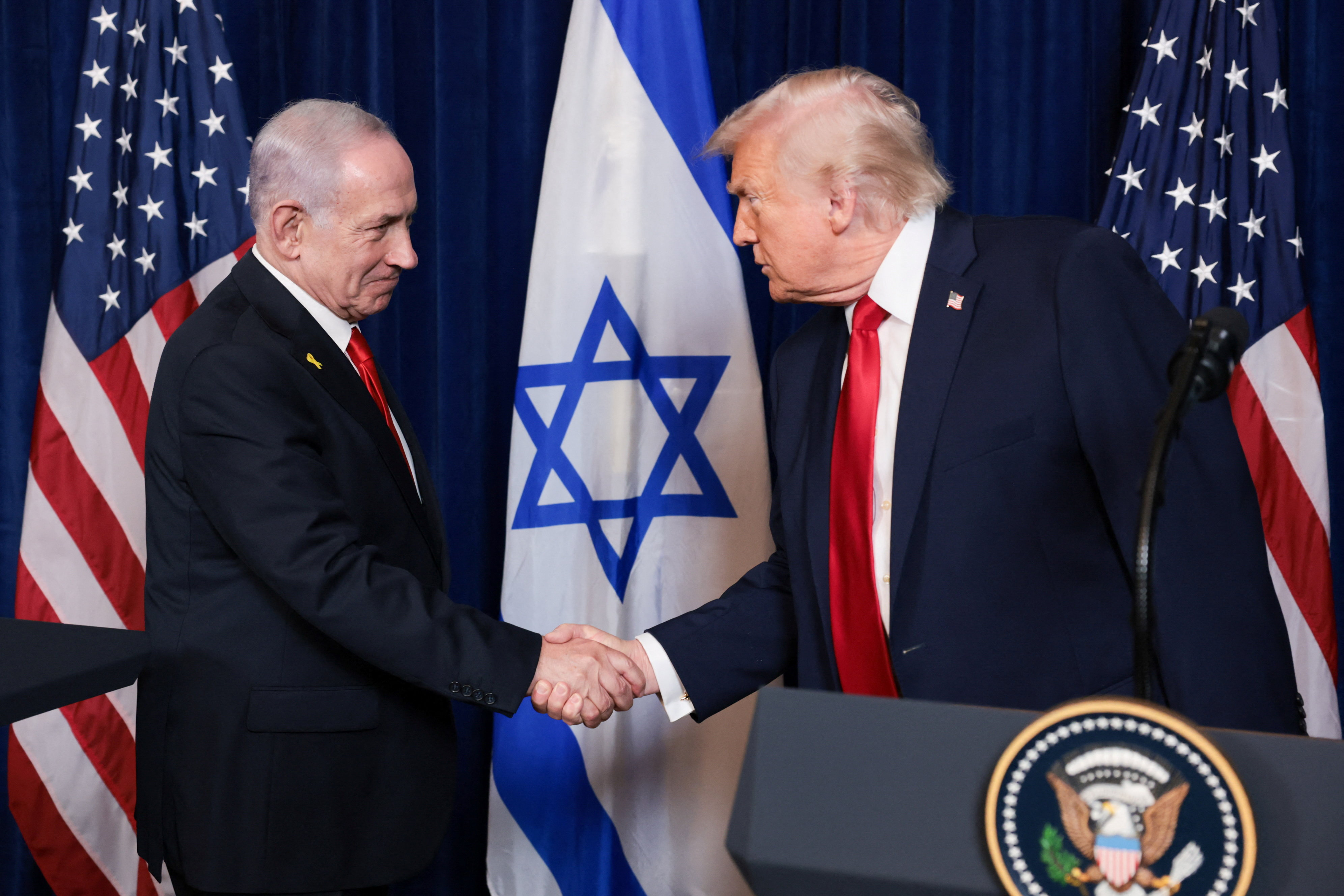 U.S. President Trump meets Israeli PM Netanyahu at Trump’s Mar-a-Lago club, in Palm Beach