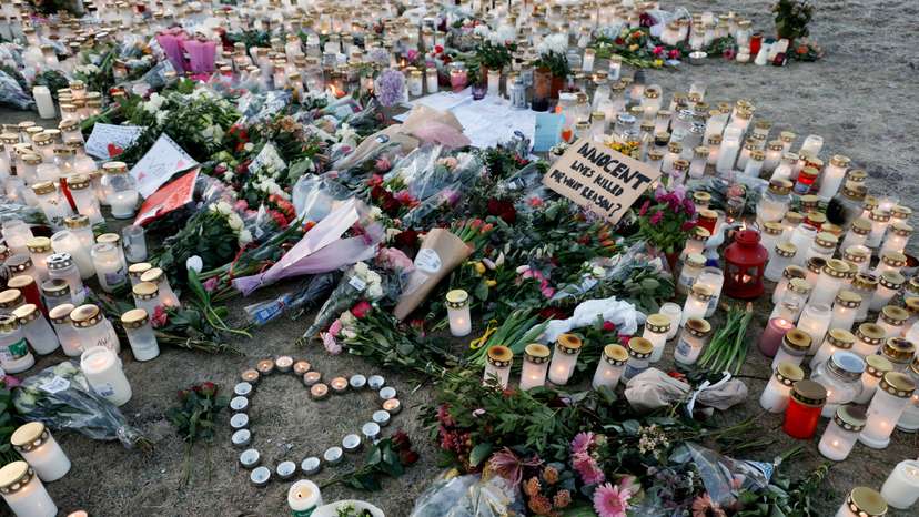 Aftermath of shooting attack at a school in Orebro