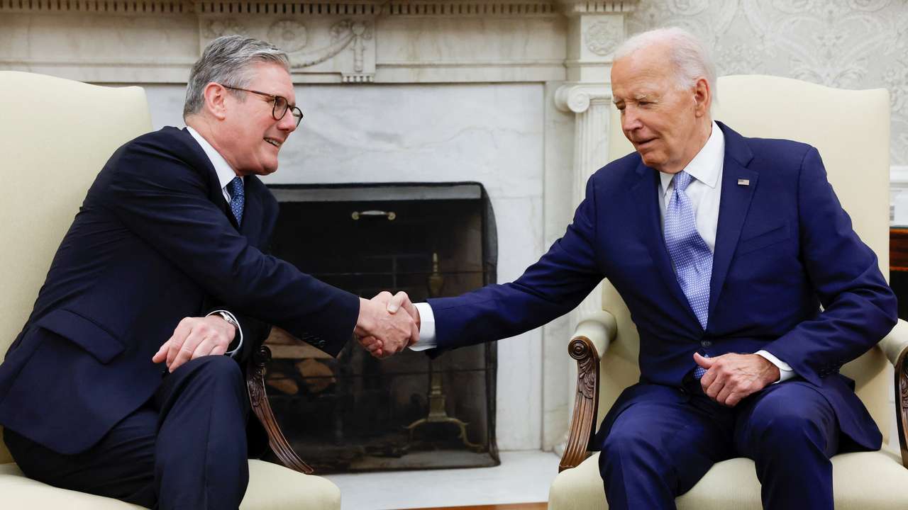 U.S. President Biden meets Britain's new PM Starmer, on the sidelines of NATO summit, in Washington