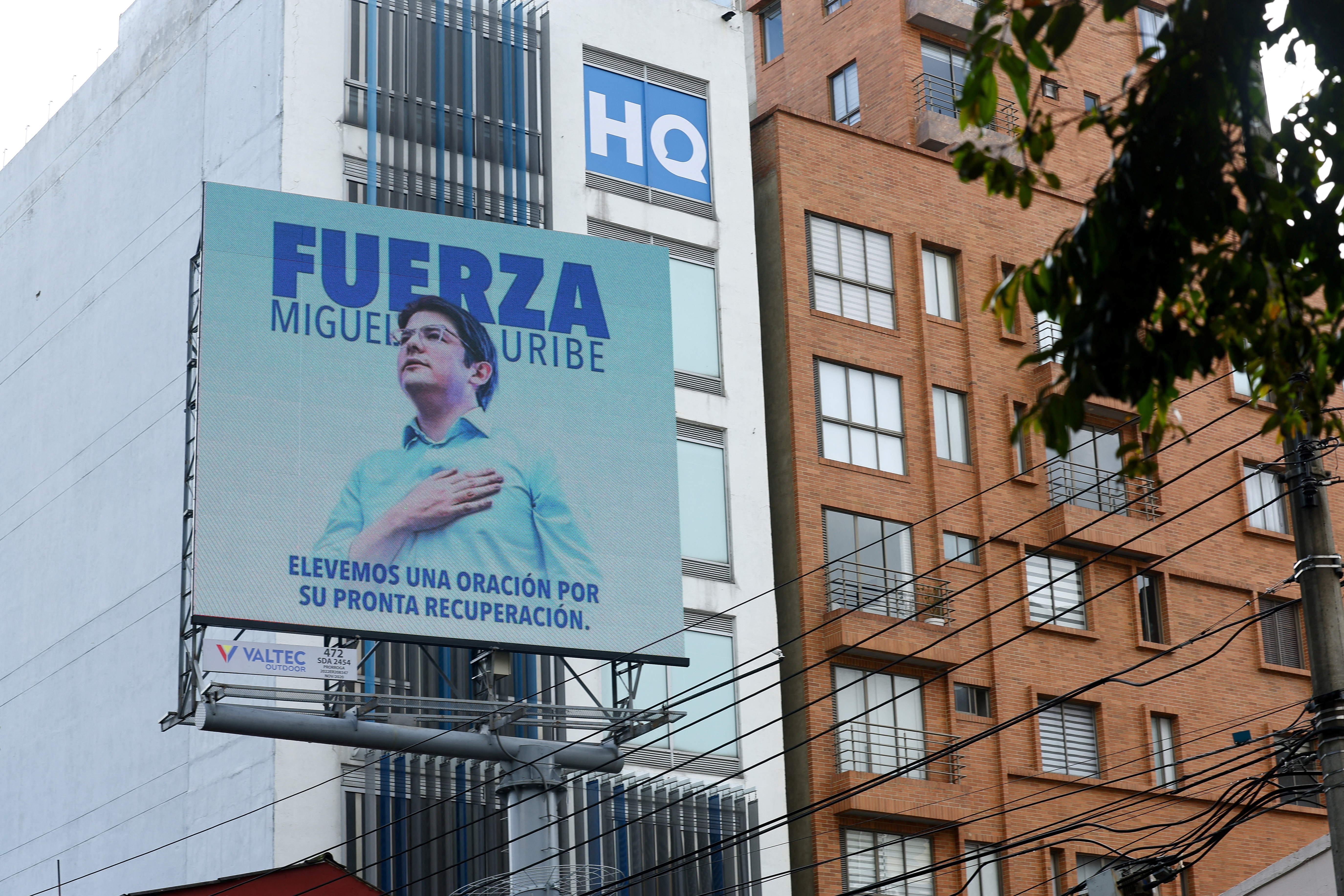 Colombian Senator Miguel Uribe Turbay is hospitalized after being shot during a campaign event, in Bogota