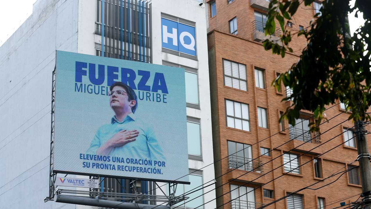 Colombian Senator Miguel Uribe Turbay is hospitalized after being shot during a campaign event, in Bogota