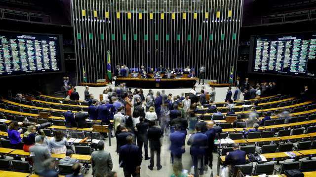 FILE PHOTO: A general view of the plenary chamber of deputies during a session at the National Congress in Brasilia