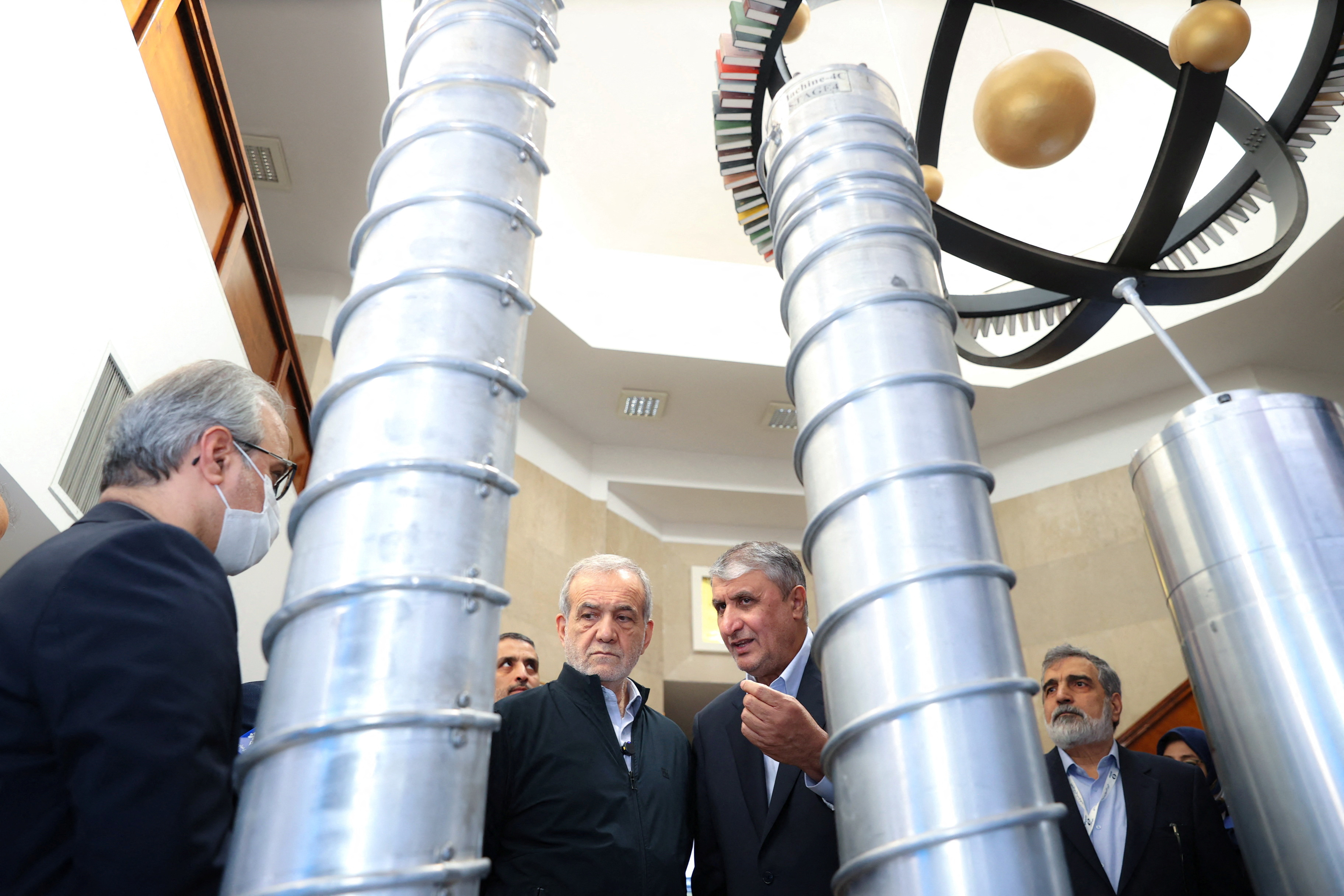 Iran's President Masoud Pezeshkian visits Iran's nuclear achievements exhibition in Tehran