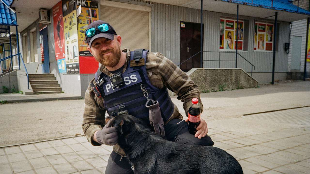 Reuters safety advisor Ryan Evans in Kostyantynivka, Donetsk region