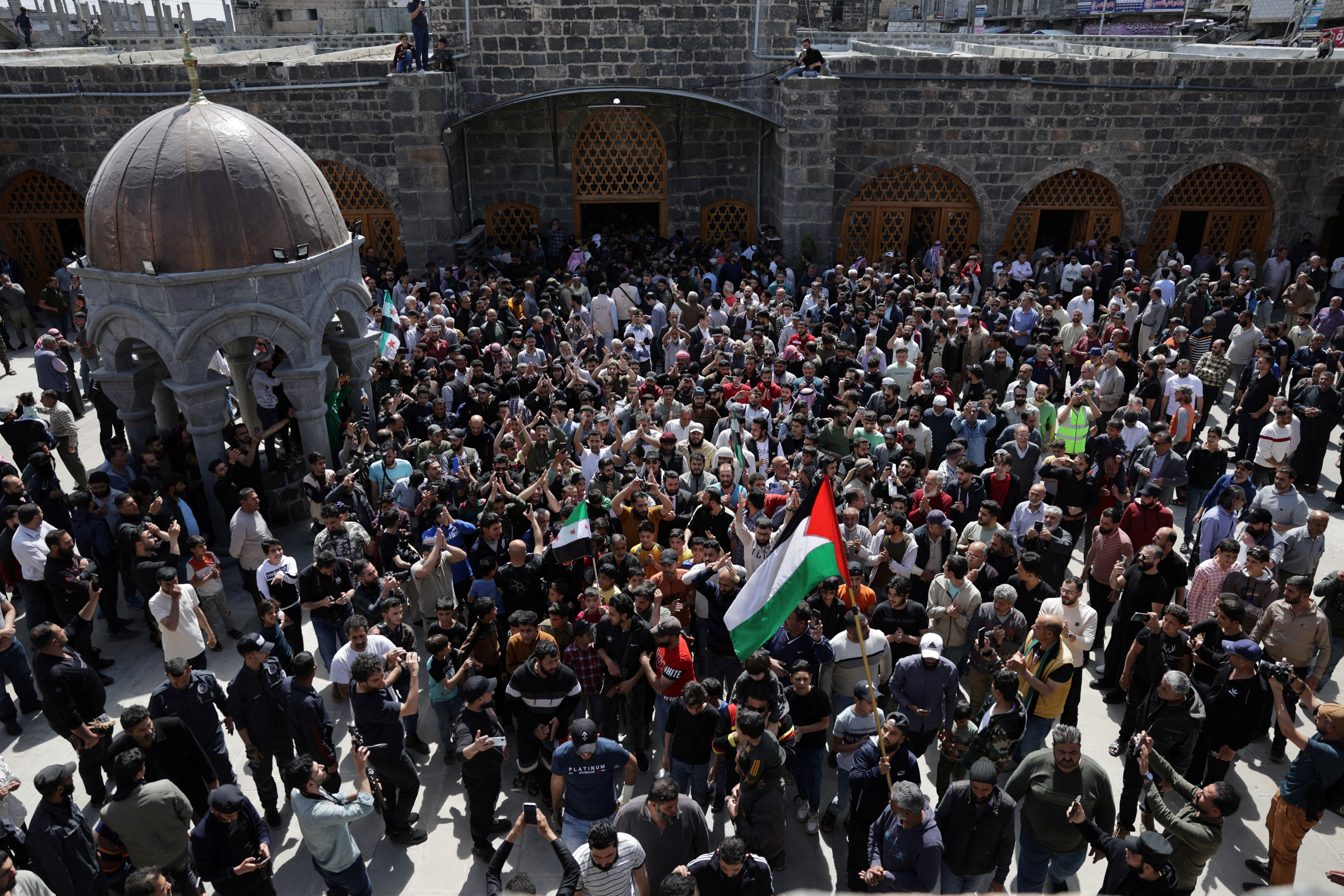 Funeral of civilians killed in an Israeli strike, in Daraa