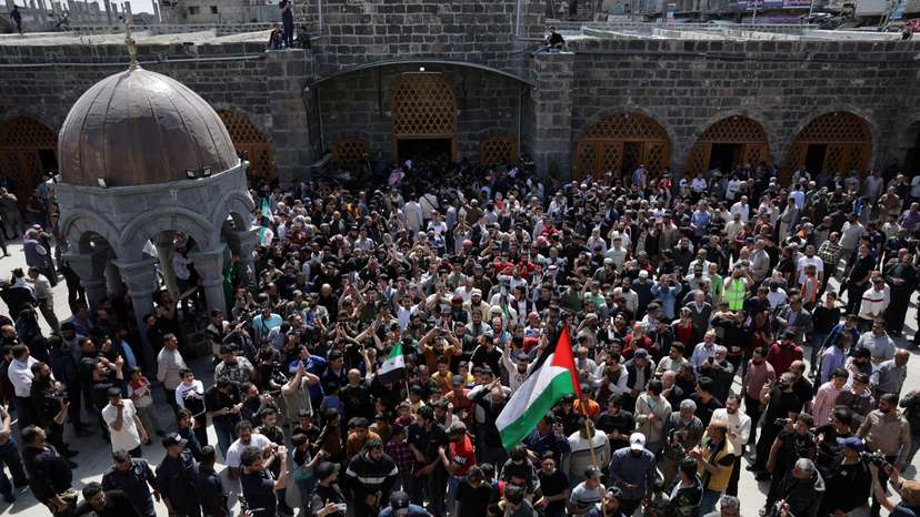 Funeral of civilians killed in an Israeli strike, in Daraa