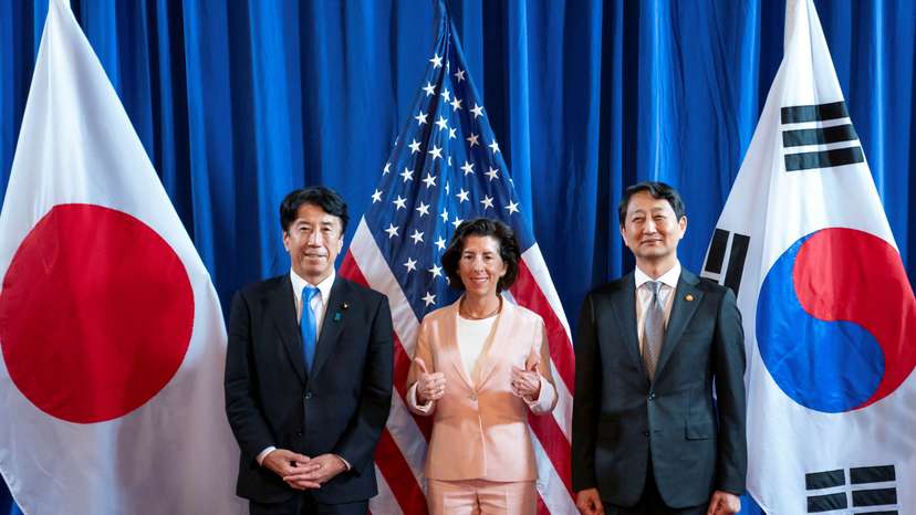 U.S. Commerce Secretary Gina Raiimondo hosts Japan and South Korea for Trilateral Meeting