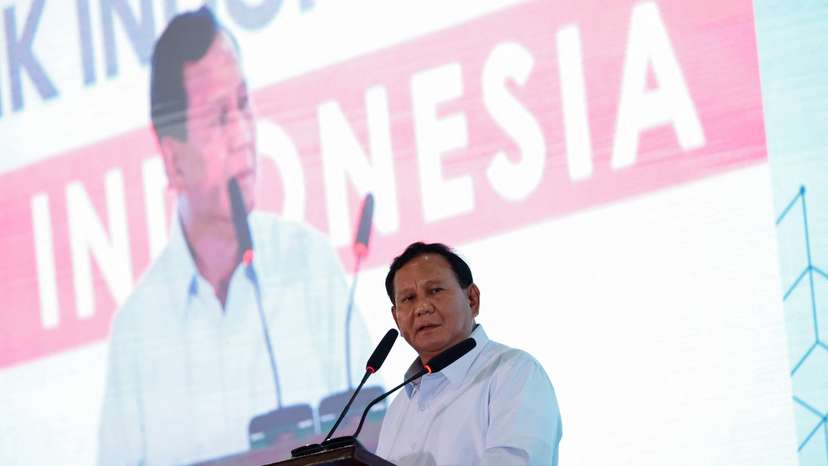 Indonesian Presidential candidate Prabowo Subianto campaigns in Jakarta