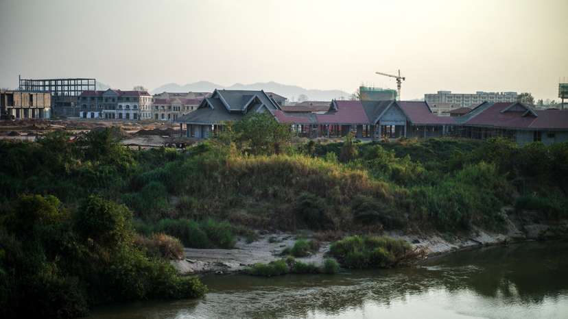 A generic view of Shewe Kokko city, a casino, entertainment, and tourism complex are seen from Thailand's side of the border in Mae Sot district, Thailand