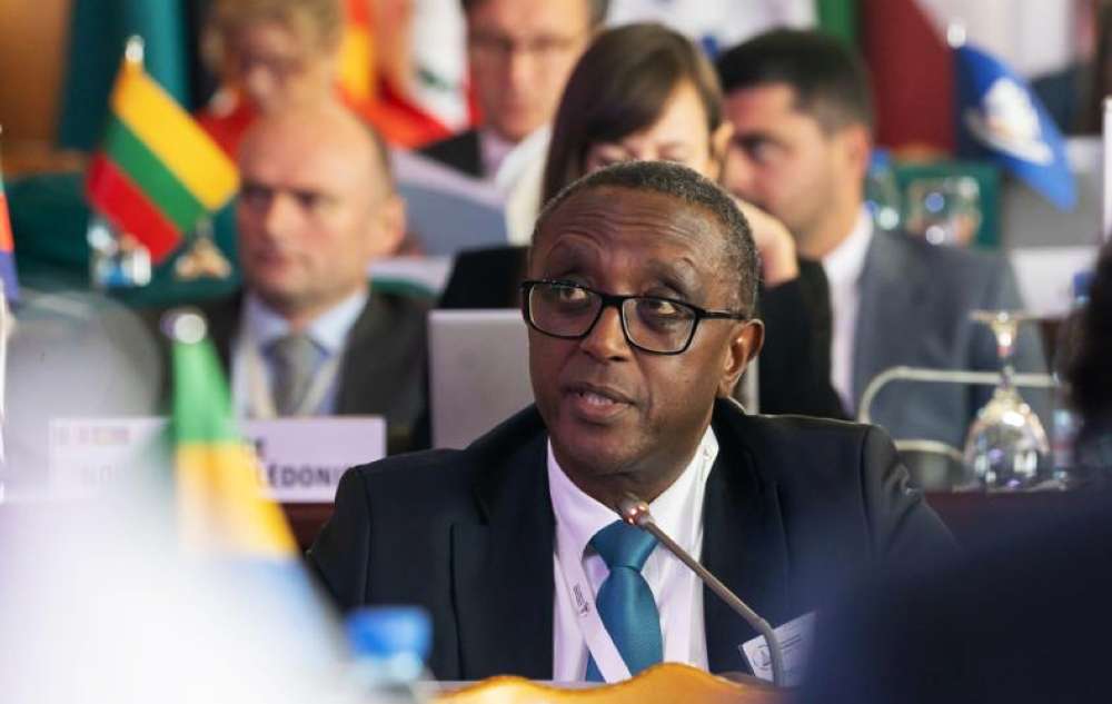 Rwandan Minister of Foreign Affairs, Dr Vincent Biruta at the Organisation Internationale de la Francophonie (OIF) meeting in Yaoundé, Cameroon