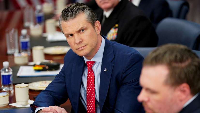 U.S. Secretary of Defense Hegseth meets Britain's Defence Secretary Healey at the Pentagon in Washington, D.C.