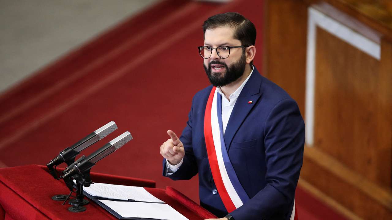 Chile's President Boric delivers his annual speech to the nation at the National Congress building in Valparaiso