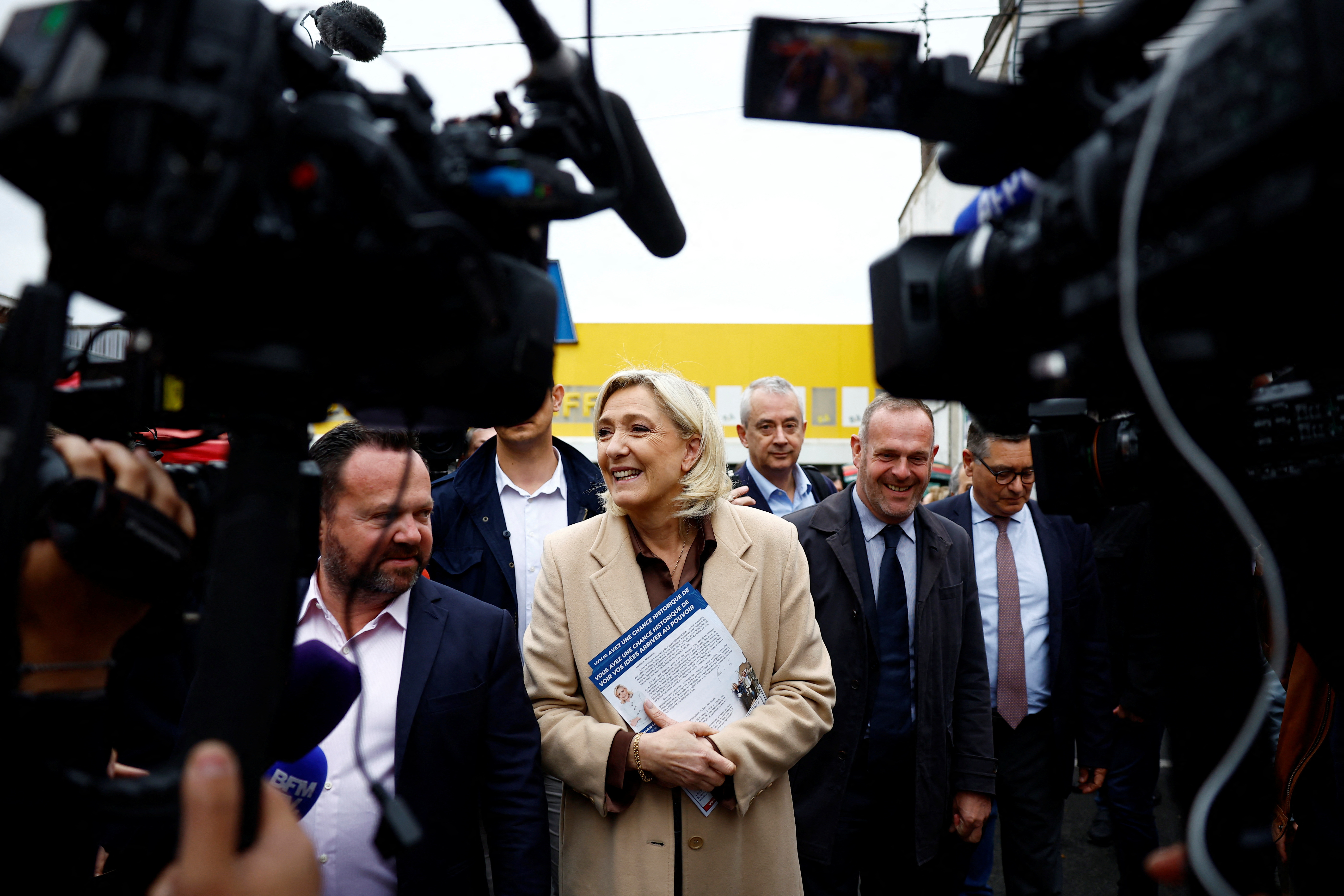 French far right leader Le Pen makes her first campaign visit for early legislative elections